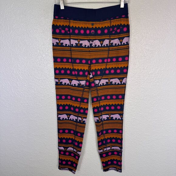 Free People Pants - Free People Fireside Base Layer Leggings Womens Large Pants Bear Stripe Ski Snow